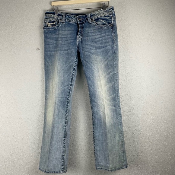 miss me low rise sequin embellished bootcut jeans y2k 2000s - Picture 2 of 8